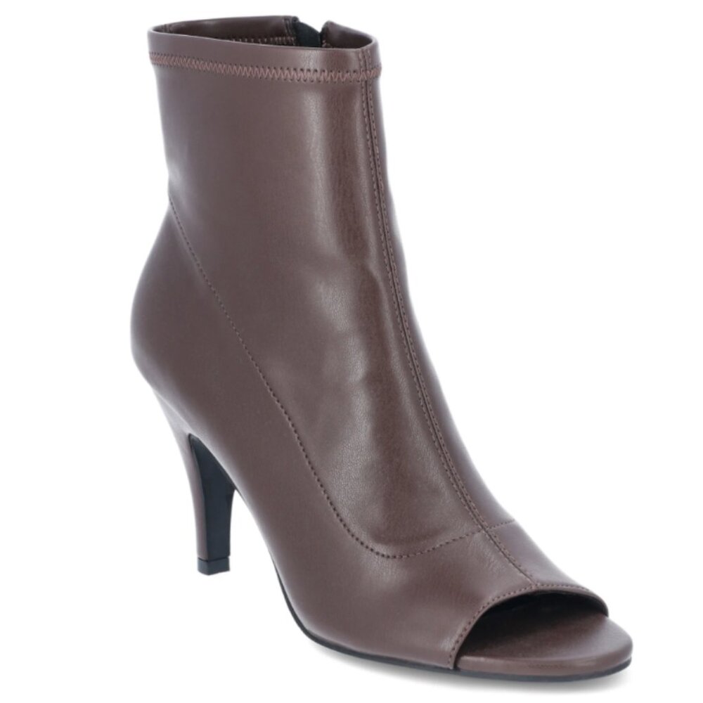 Scoop Women's Kitten Heel Open Toe, Ankle, Zip Up Boots